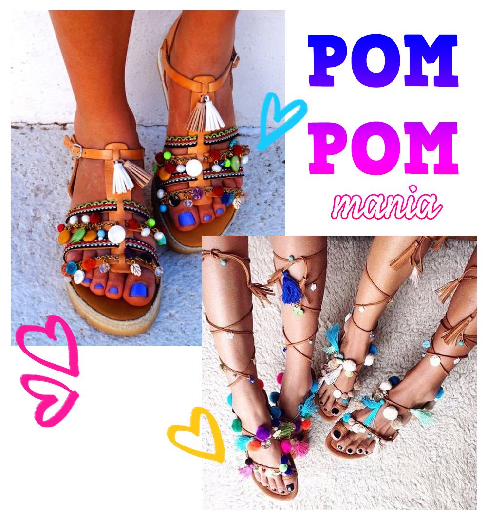 Resultado de imagem para sandalias com pompom 2016